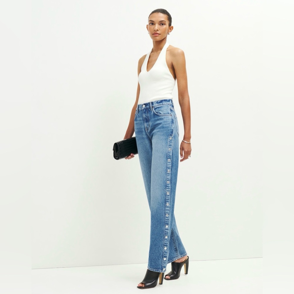 Reformation Blue Straight Leg Jeans